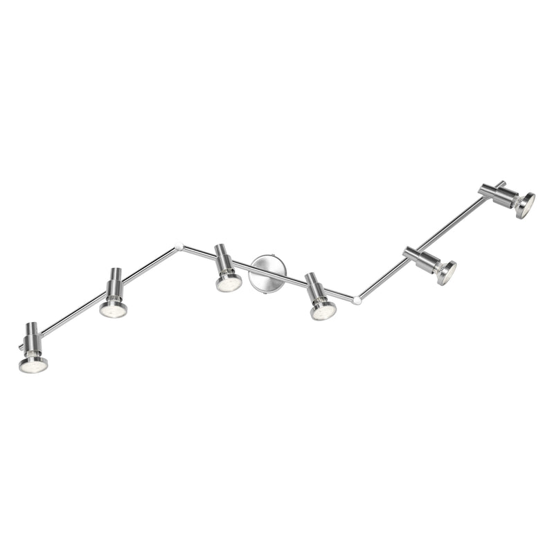 15.6W, 1380lm, LED Spot BRUSHED SILVER, 6XGU10, 2700K, IP20, IK03, 90x1198mm, LED Spotlight Osram