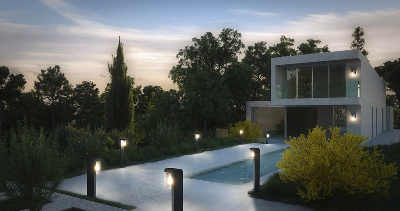 ENDURA Classic Cascade 50cm Post CLEAR, E27, IP44, IK03, Outdoor lamp body Osram