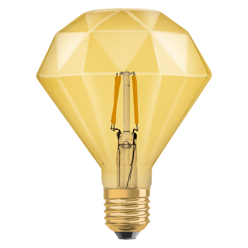 4W, 470lm, Vintage 1906 Edison 40 Filament Diamond GOLD, 2400K, E27, 110x142mm, LED Sisustuslamppu Osram