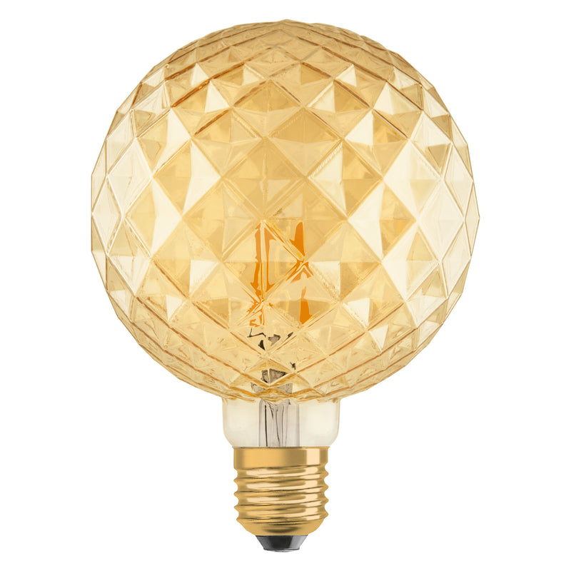4W, 470lm, Vintage 1906 Big Globe 40 Filament Pine GOLD, E27, 2400K, 125x168mm, LED Sisustuslamppu Osram