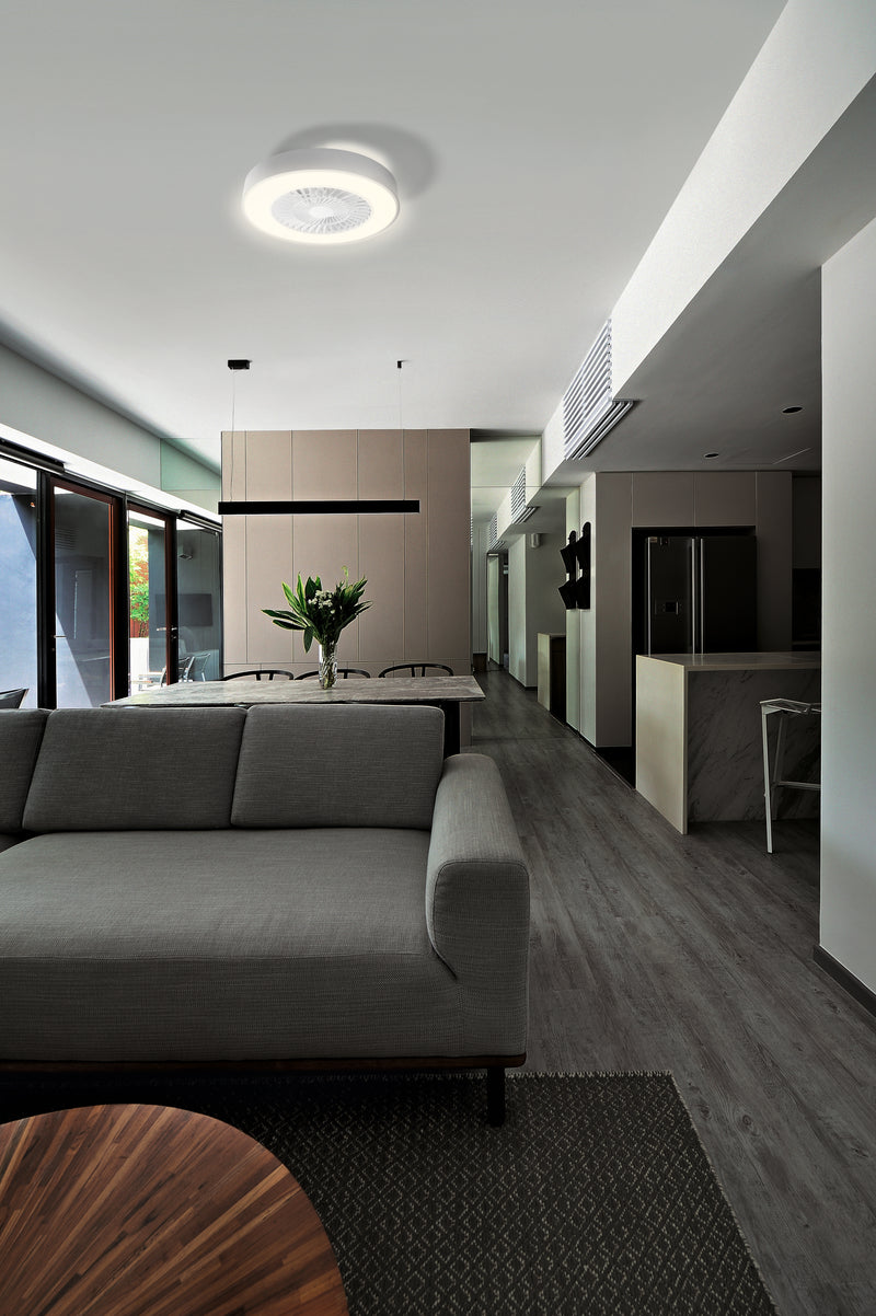 76W, 4500lm, Smart+ WiFi Ceiling Fan Cylinder Tunable White + Remote Control, 3000...6500K, IP20, 600x602mm, LED Smart ceiling light with fan Osram