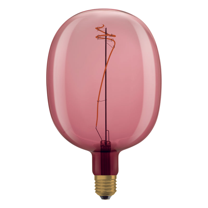 4,5W, 220lm, Vintage 1906 Ballon 15 Filament PINK, 1600K, E27, DIM, 170x270mm, LED Sisustuslamppu Osram