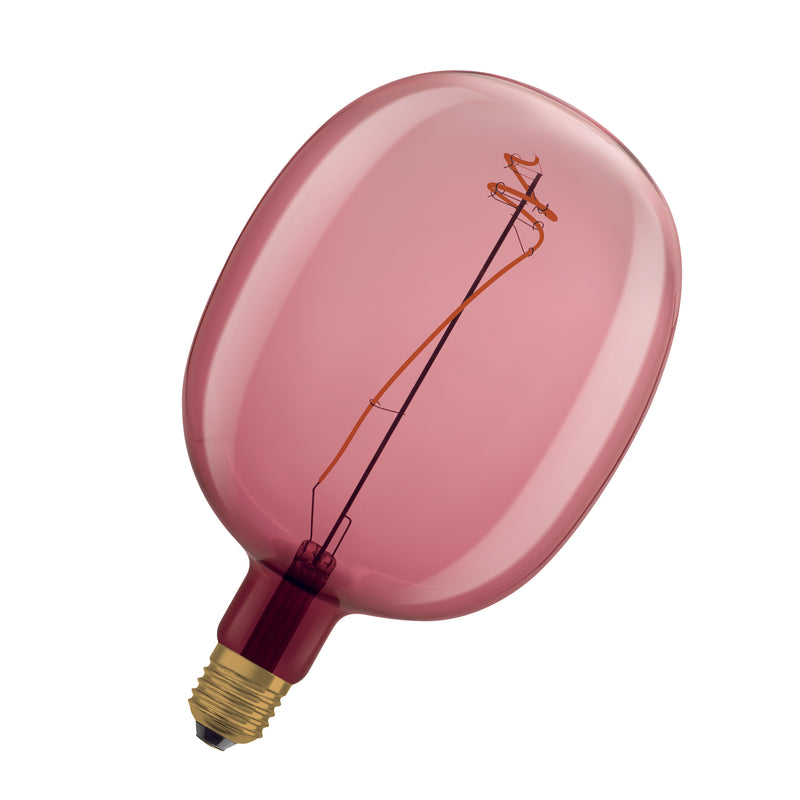 4,5W, 220lm, Vintage 1906 Ballon 15 Filament PINK, 1600K, E27, DIM, 170x270mm, LED Sisustuslamppu Osram