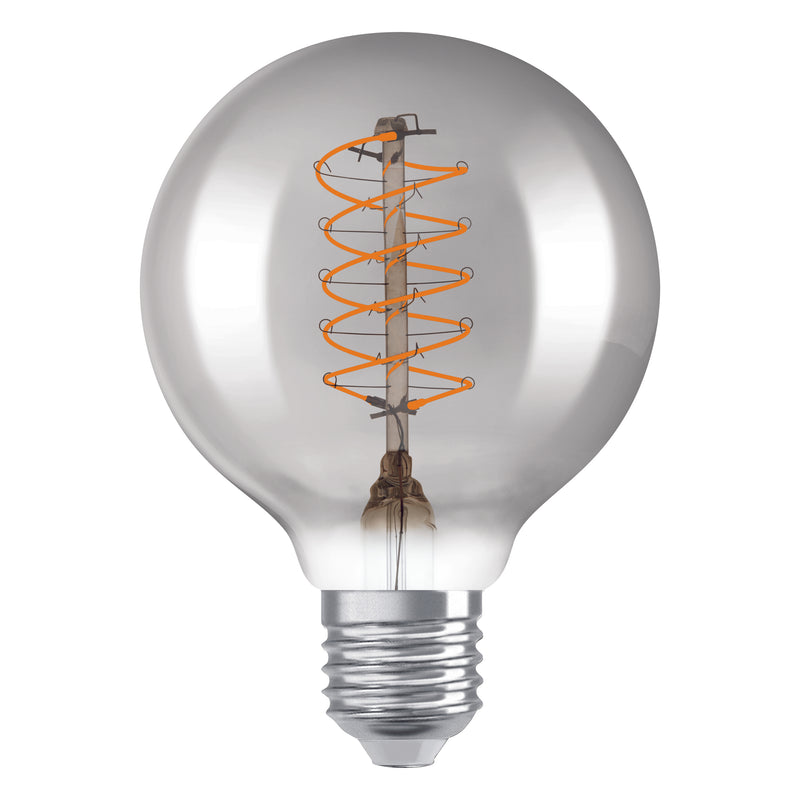 7,8W, 360lm, Vintage 1906 Globe 80 30 Filament SMOKE DIM, E27, 1800K, 80x120mm, LED Sisustuslamppu Osram