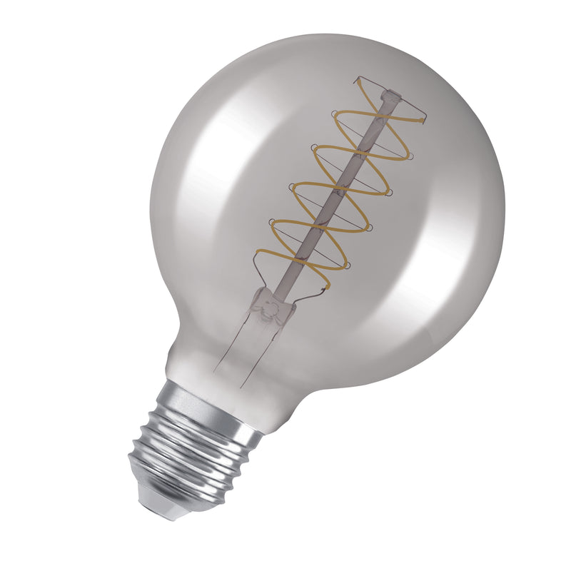 7,8W, 360lm, Vintage 1906 Globe 95 30 Filament SMOKE DIM, E27, 1800K, 95x138mm, LED Sisustuslamppu Osram