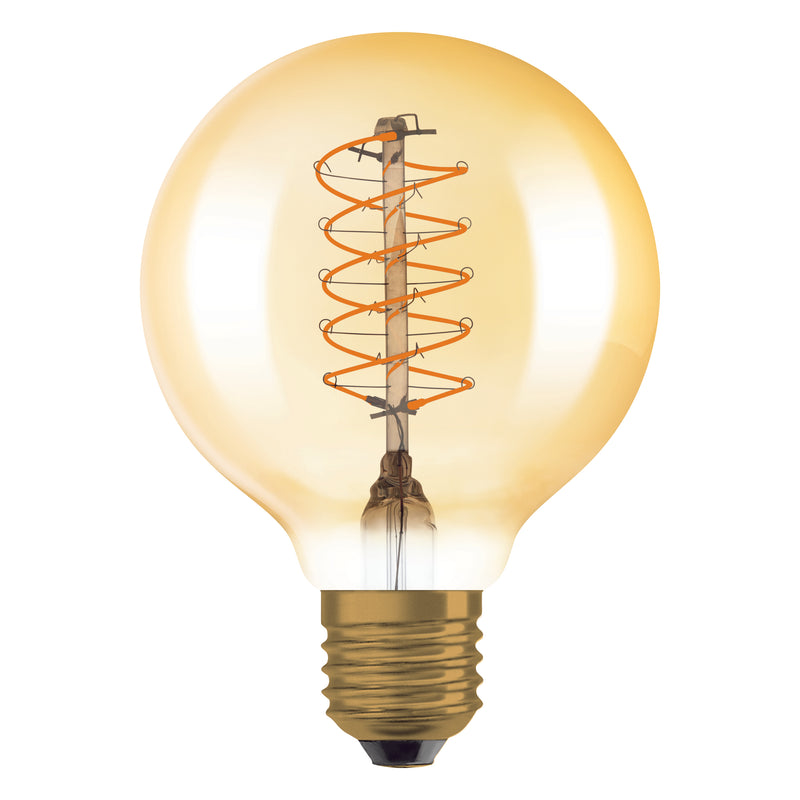 4,8W, 420lm, Vintage 1906 Globe 80 37 Filament GOLD DIM, E27, 2200K, 80x120mm, LED Sisustuslamppu Osram