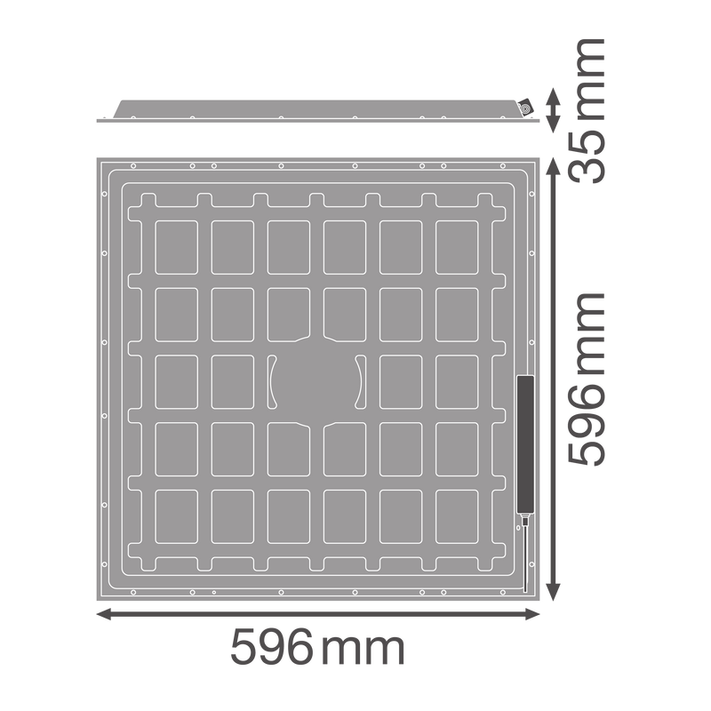 36W, 3200lm, Panel Essential, IP20, IK03, 600x600mm, LED panel lamp Osram