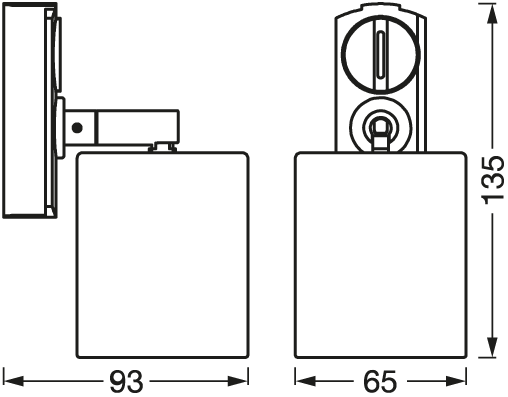 Tracklight Spot Mini Cylinder GU10, Track light Osram