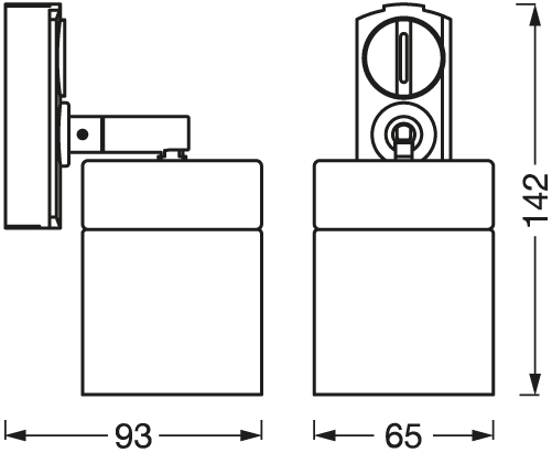 Tracklight Spot Cylinder Gold GU10, Track light Osram