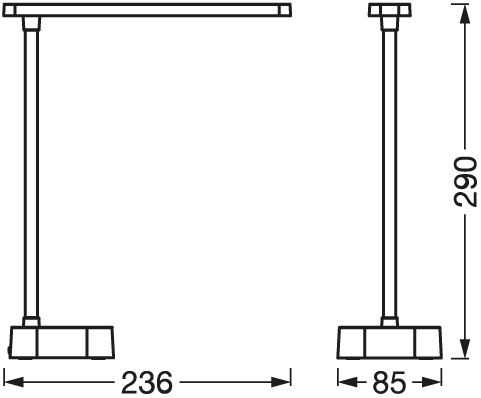 5,20W, 80lm, Panan Fold DIM, 4000K, IP20, 85x290mm, LED Pöytävalaisin Osram