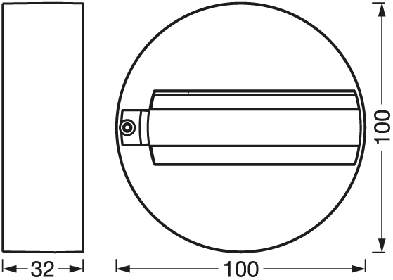 Tracklight Round Base, Tracklight ceiling adapter Osram