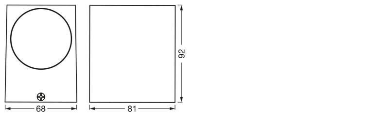Endura Classic Square Down, GU10, IP44, IK04, Ulkoseinävalaisinrunko Osram