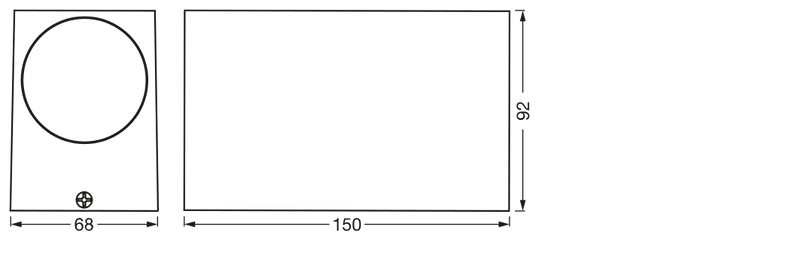 Endura Classic Square UpDown, GU10, IP44, IK04, Ulkoseinävalaisinrunko Osram