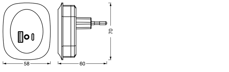 12,5W, 9lm, Lunetta Edge Sensor, 3000K, LED Virtasovitin Osram