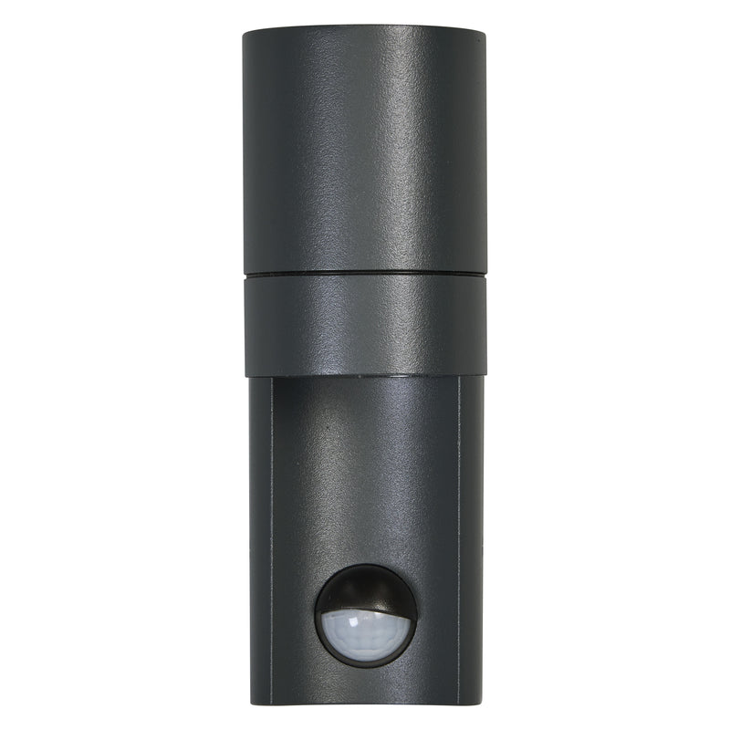 Endura Classic Isidor Wall Sensor DARK GRAY, GU10, IP65, IK05, Ulkoseinävalaisinrunko liike- ja päivänvalotunnistimella Osram