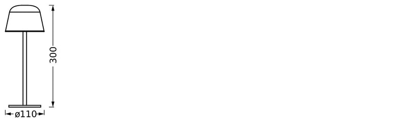 2,5W, 200lm, Endura Style Table CCT USB, IP54, IK06, LED Pöytävalaisin akulla Osram