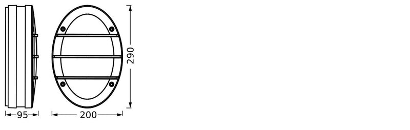 Endura Classic Orbick Wall DARK GRAY, 2XE27, IP65, IK06, Ulkoseinävalaisinrunko Osram