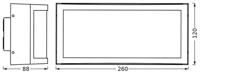 Endura Classic Cuadra Wall DARK GRAY, E27, IP65, IK05, Ulkoseinävalaisinrunko Osram