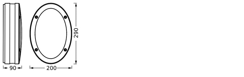 Endura Classic Orbi Wall DARK GRAY, 2XE27, IP65, IK06, Ulkoseinävalaisinrunko Osram