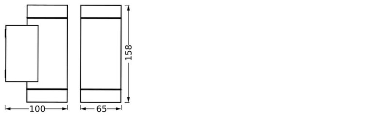 Endura Classic Itys Wall DARK GRAY, 2XGU10, IP65, IK05, Ulkoseinävalaisinrunko Osram