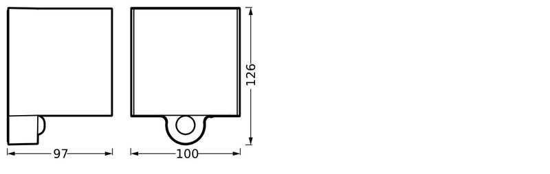 2,5W, 180lm, Endura Style Adjustable Beam Sensor USB DARK GRAY, 3000K, IP54, IK05, 97x126mm, LED Ulkoseinävalaisin liiketunnistimella ja hämäräkytkimellä Osram
