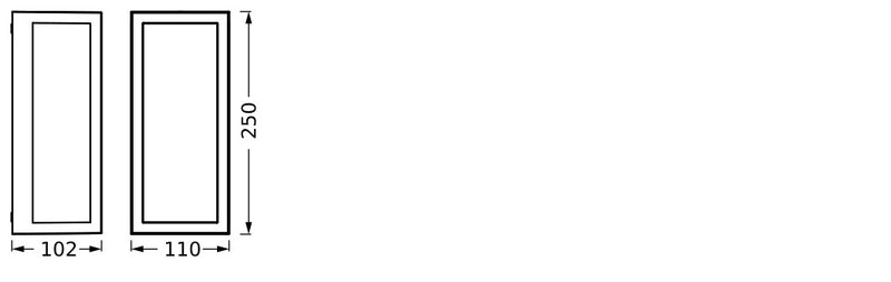 Endura Classic Rado Wall DARK GRAY, E27, IP65, IK06, Ulkoseinävalaisinrunko Osram