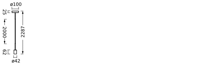 Vintage 1906 PenduLum Needle, E27, IP20, 100x2287mm, Riippuvalaisin Osram