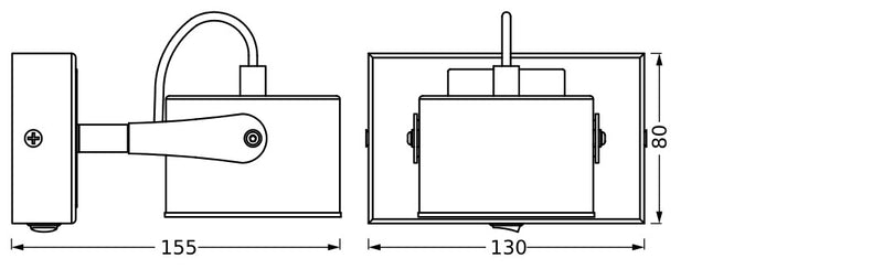 5,8W, 185lm, Decor Spot Jupiter SILVER, 3000K, IP20, IK03, 80x155mm, LED Kohdevalaisin Osram