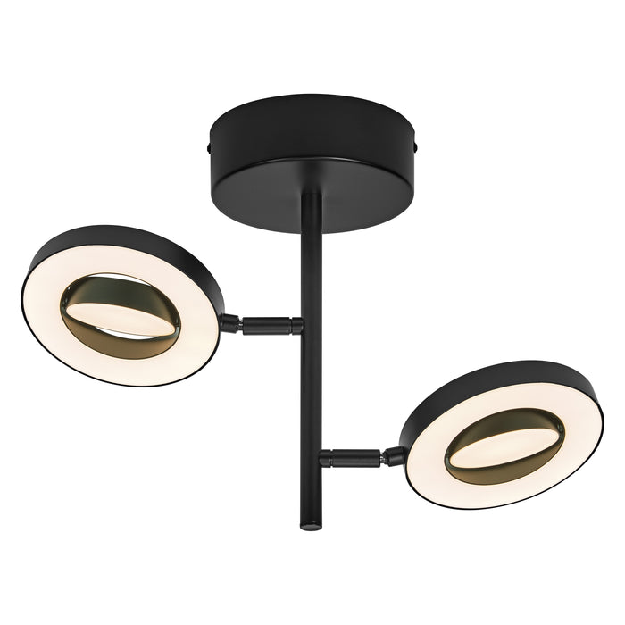 21W, 465lm, Decor Spot Saturn CLICK-CCT Black Ceiling, 3000K/4200K/6500K, IP20, IK03, Sisustuksellinen LED Kattovalaisin LEDVANCE
