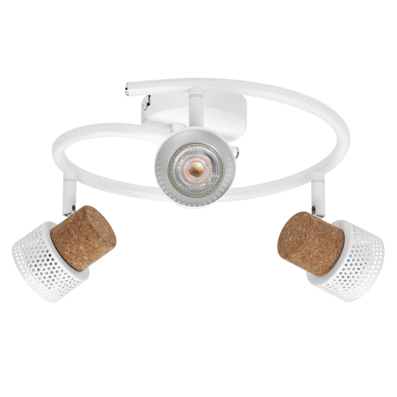 10.2W, 690lm, Decor Spot Cork DIM, 3XGU10, 2700K, IP20, IK03, 136x318mm, LED Spotlight Osram