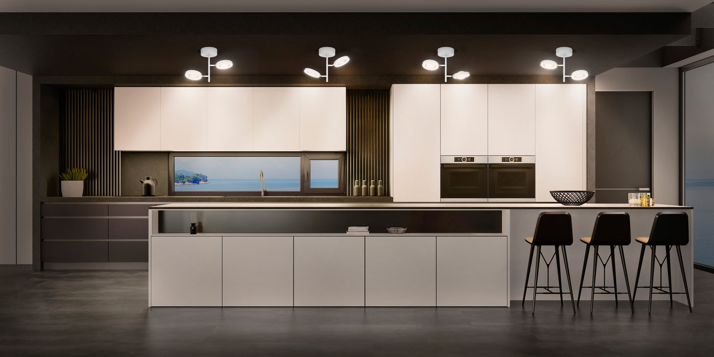21W, 465lm, Decor Spot Saturn CLICK-CCT Black Ceiling, 3000K/4200K/6500K, IP20, IK03, Sisustuksellinen LED Kattovalaisin LEDVANCE