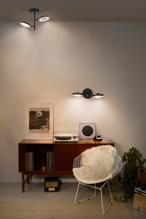 21W, 465lm, Decor Spot Saturn CLICK-CCT Black Ceiling, 3000K/4200K/6500K, IP20, IK03, Sisustuksellinen LED Kattovalaisin LEDVANCE