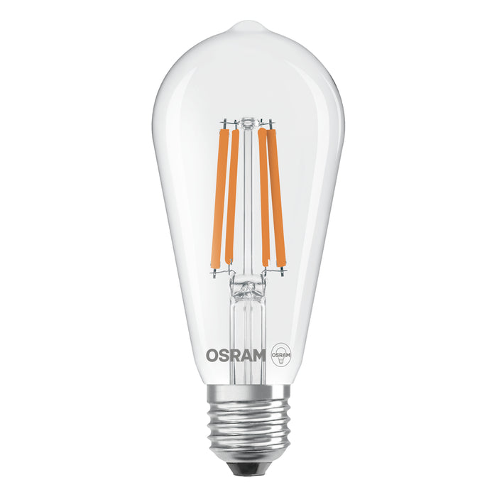 6,5W, 806lm, LED Star Classic Edison 60 Filament Clear, E27, 2700K, 64x143mm, Sisustuslamppu OSRAM