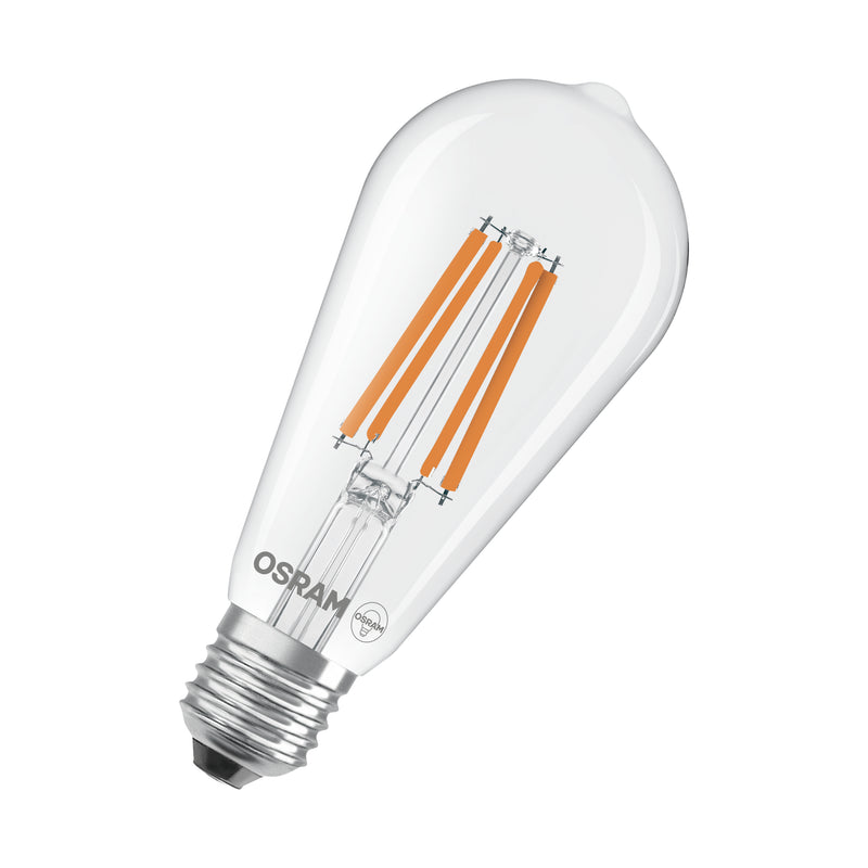 5,9W, 806lm, LED Star Classic Edison 60 Filament Clear, E27, 2700K, 64x143mm, LED Sisustuslamppu Osram