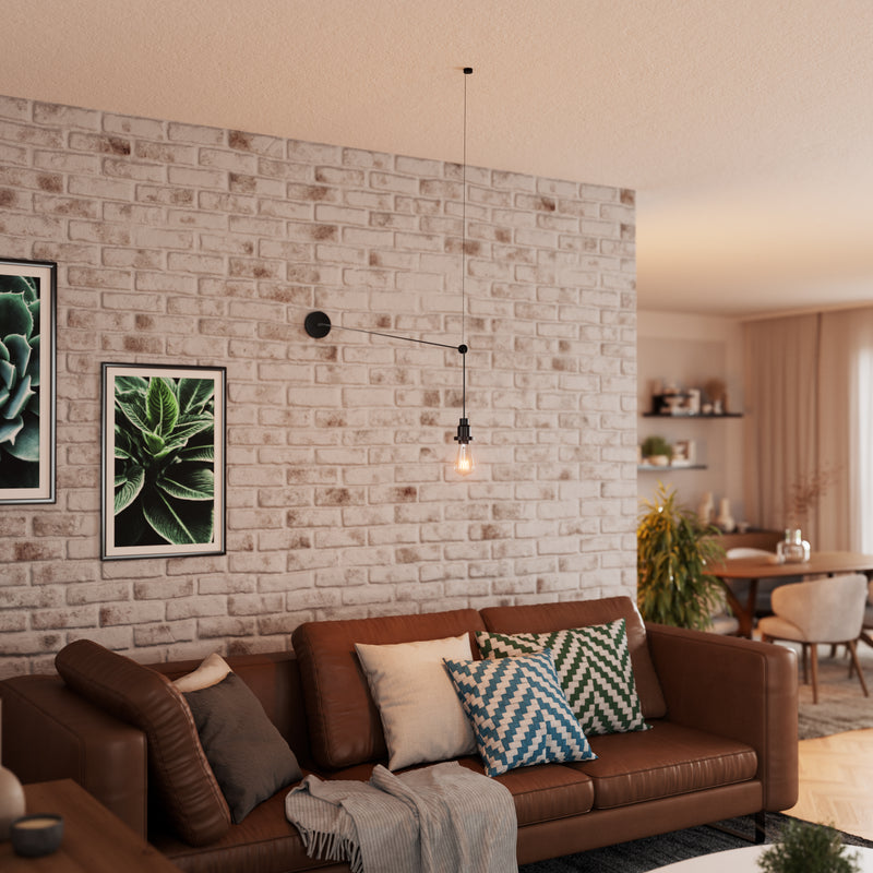 Vintage 1906 PenduLum Black, E27, IP20, 84x2000mm, Riippuvalaisin Osram