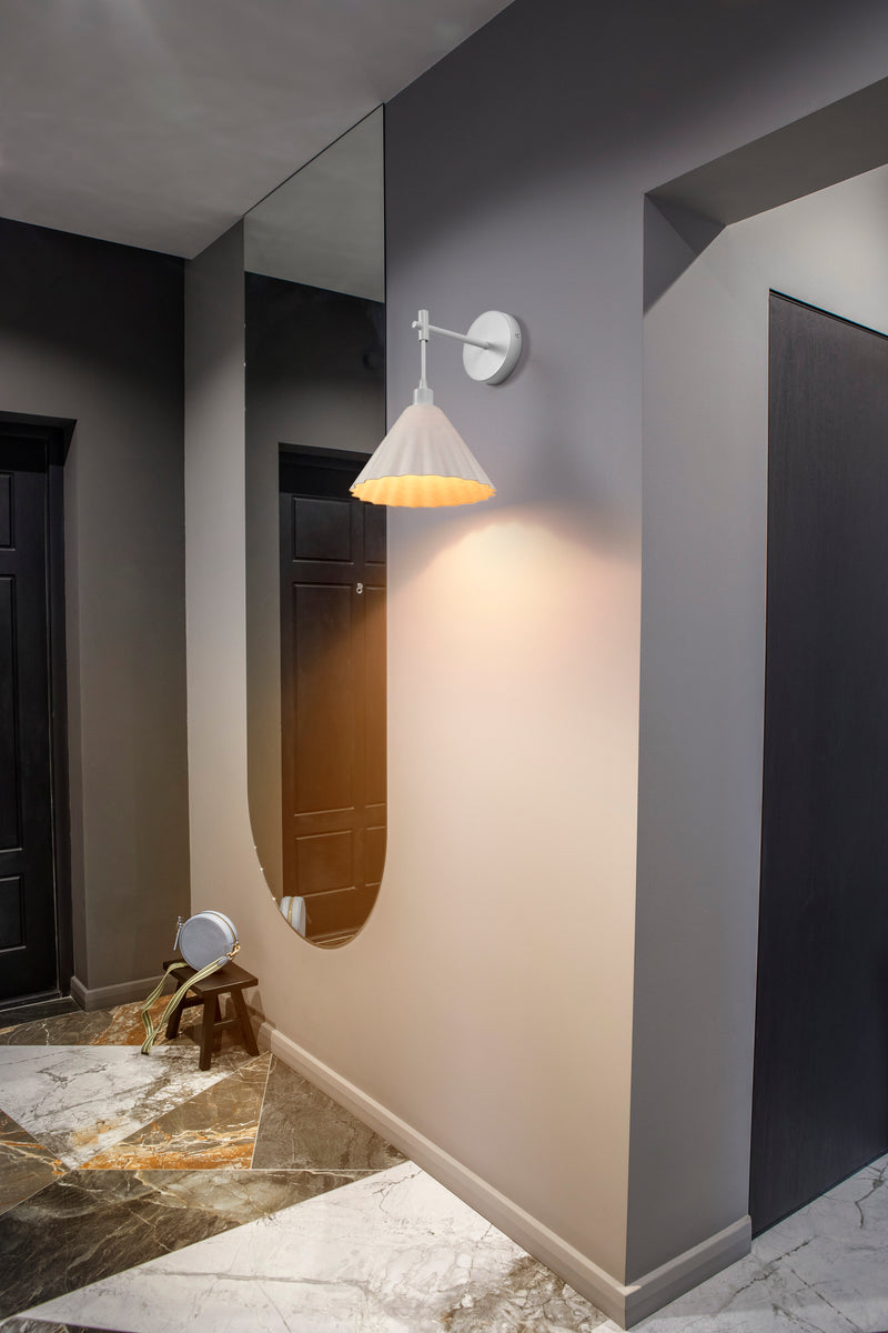 Decor Pulp Wall WHITE, E14, IP20, 262x330mm, Sisustuksellinen seinävalaisin Osram