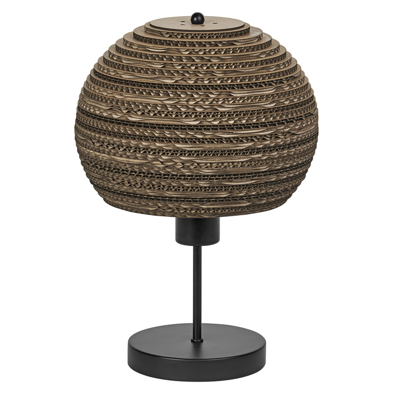 Decor Cardboard Ball Table BROWN, E27, IP20, 260x385mm, Decorative table lamp Osram
