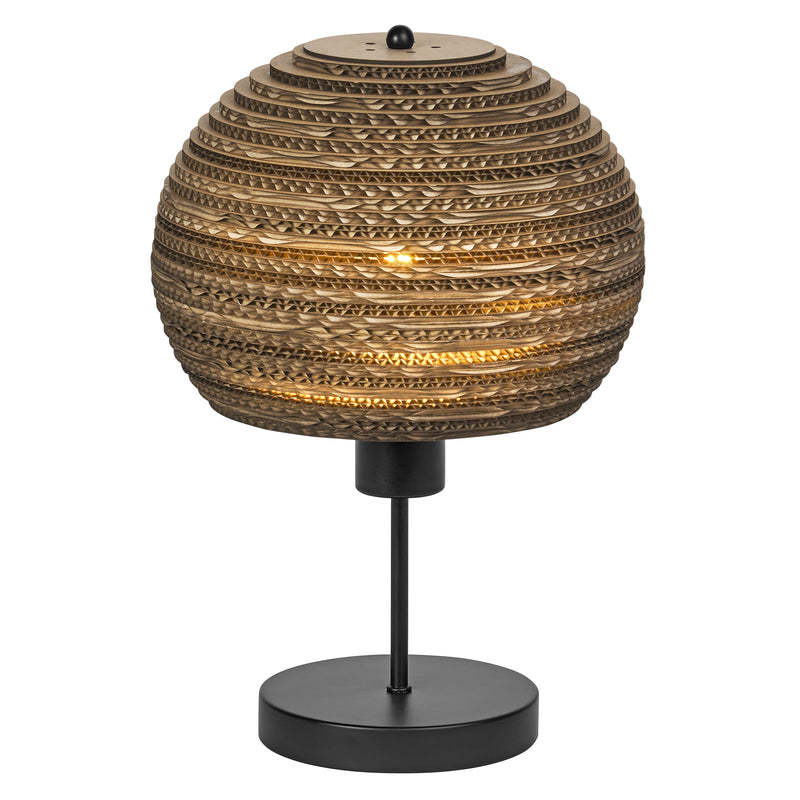 Decor Cardboard Ball Table BROWN, E27, IP20, 260x385mm, Decorative table lamp Osram