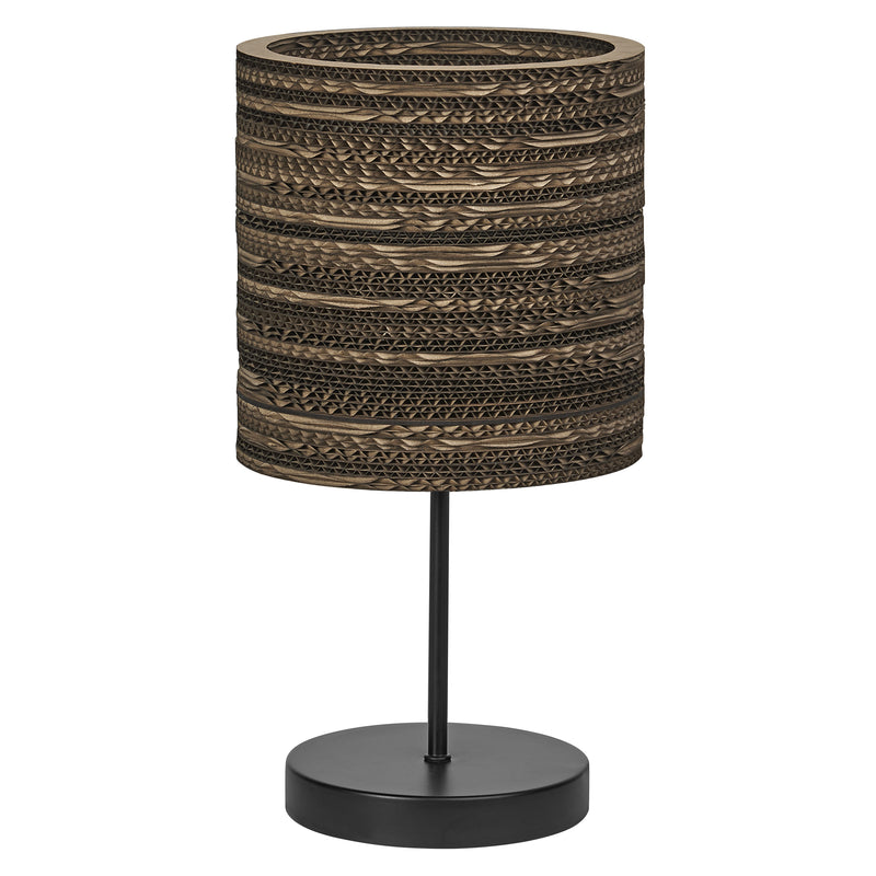 Decor Cardboard Cylinder Table BROWN, E27, IP20, 200x385mm, Decorative table lamp Osram