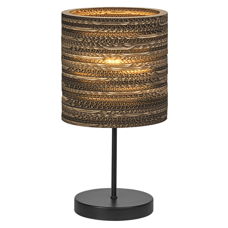 Decor Cardboard Cylinder Table BROWN, E27, IP20, 200x385mm, Decorative table lamp Osram