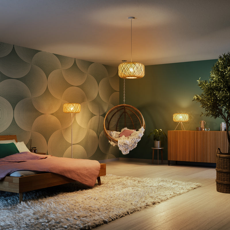 Decor Paper Bale Pendant BEIGE, E27, IP20, IK03, 400x1500mm, Decorative ceiling lamp Osram