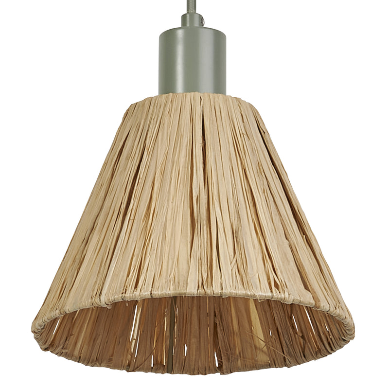 Decor Raffia Pendant GREEN, E27, IP20, 200x1250mm, Decorative ceiling lamp Osram