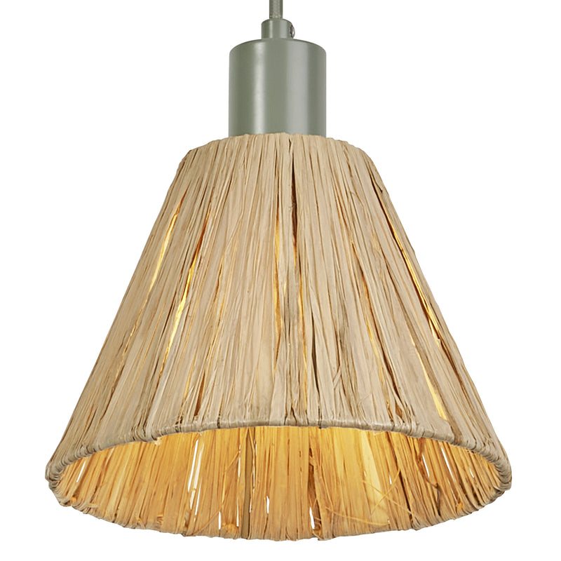 Decor Raffia Pendant GREEN, E27, IP20, 200x1250mm, Decorative ceiling lamp Osram