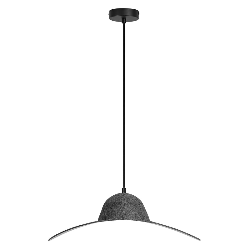 Decor Felt Hat Pendant DARK GRAY, E27, IP20, IK03, 500x1500mm, Decorative ceiling lamp Osram
