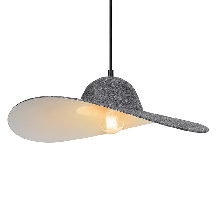 Decor Felt Hat Pendant DARK GRAY, E27, Sisustuksellinen Kattovalaisin Osram