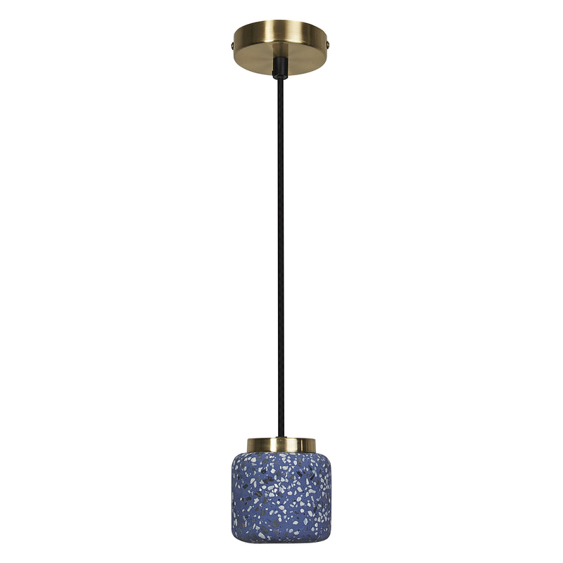 Decor Terrazzo Ball Pendant BLUE, GU10, IP20, 100x1500mm, Decorative ceiling lamp Osram