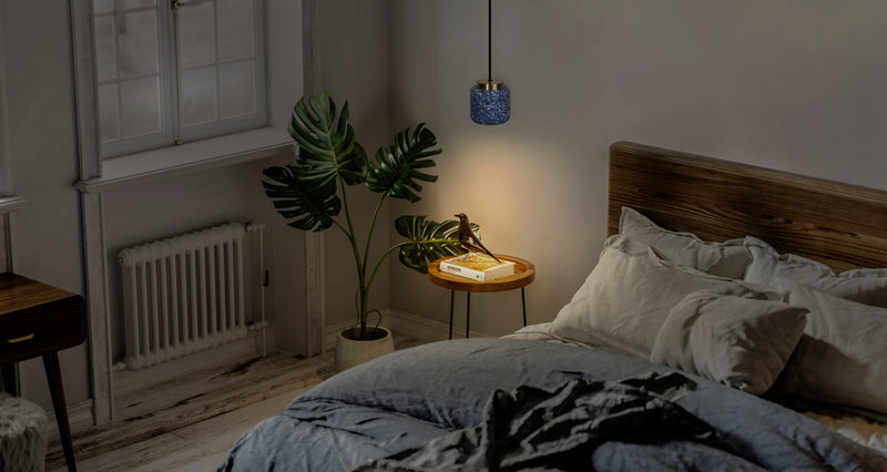 Decor Terrazzo Ball Pendant BLUE, GU10, IP20, 100x1500mm, Decorative ceiling lamp Osram