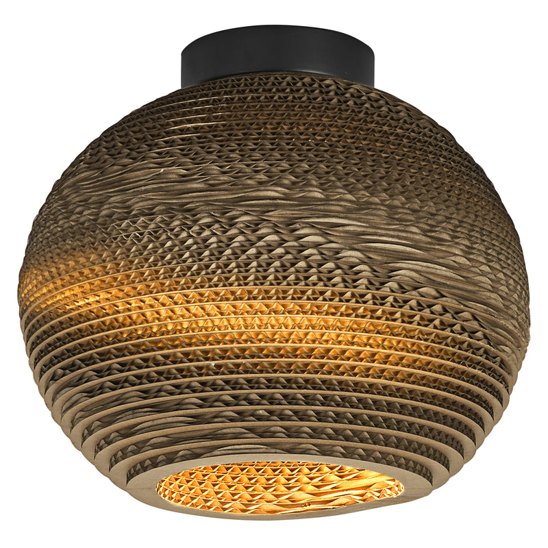 Decor Cardboard Ball Ceiling BROWN, E27, IP20, 230x260mm, Sisustuksellinen kattovalaisin Osram