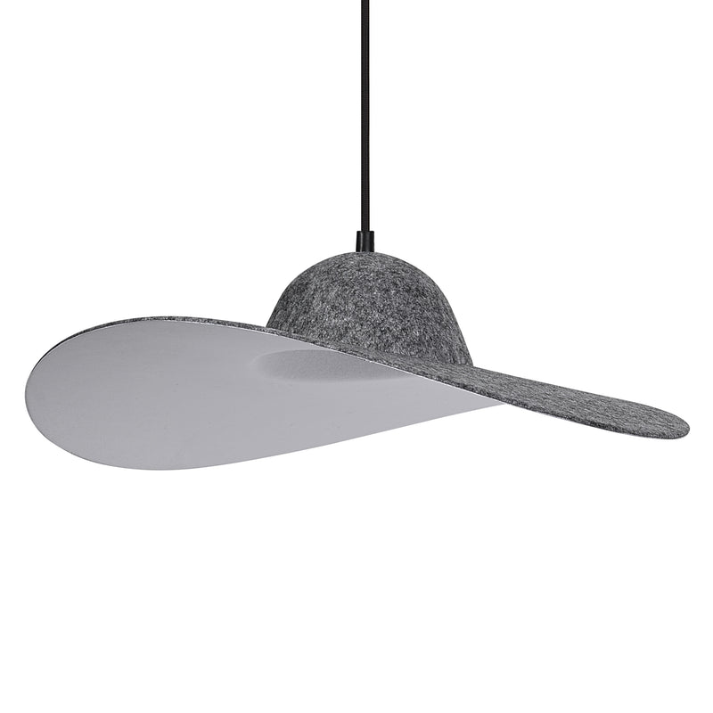 Decor Felt Hat Pendant DARK GRAY, E27, IP20, IK03, 500x1500mm, Decorative ceiling lamp Osram