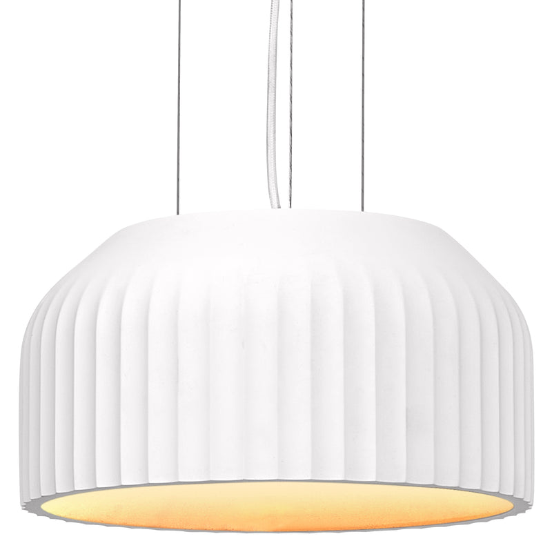 Decor Plaster Routes Pendant 300 WHITE, E27, IP20, IK03, 300x1200mm, Decorative ceiling lamp Osram